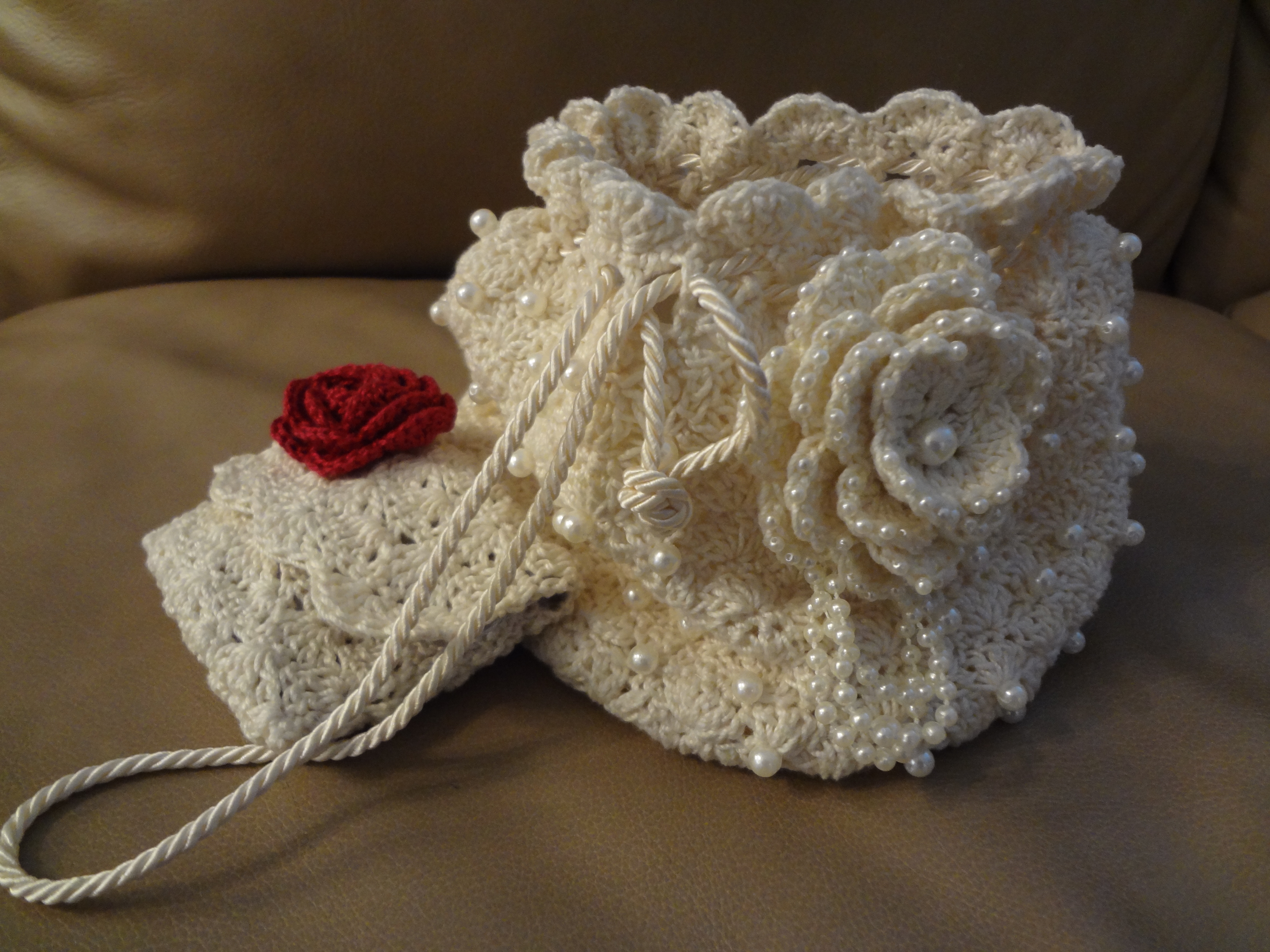 Drawstring Reticule Bag Crochet Pattern, Darling Jadore Regency Purse